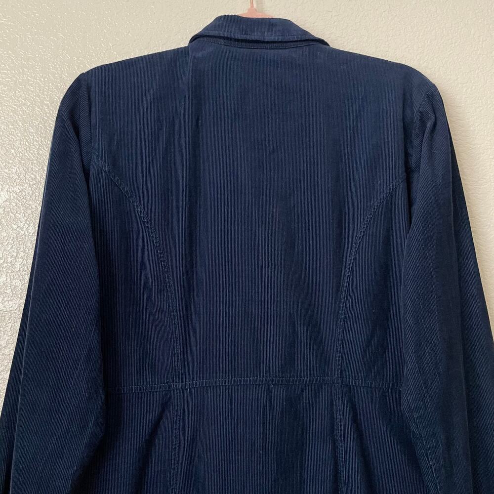 Anthropologie Maeve Dress Womens Size 12 Blue Winchester Tie Corduroy Mini Shirt - Picture 7 of 12